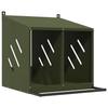 VidaXL Chicken Nesting Box with 2 Compartments Olive Green Metal, Nesting Box for Laying Hens, Egg Box for Chickens, Nesting Box 864347