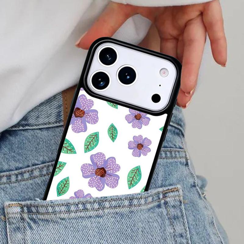 Винтажный чехол для телефона с рисунком Лист Цветок для iPhone 17ProMax 12 13 14 15 16e 17 Pro Max Plus Air Cover