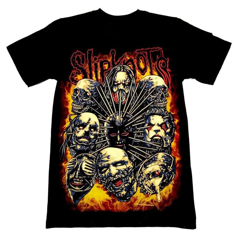 Yk Slipknot Металл Панк Рок Американский Ретро Оверсайз Уличная Одежда Винтажная Футболка