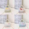 Embroidered Pearl Lace Chain Childrens Crossbody Bag Suitable Daily For