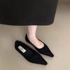 Fashion Flat Women's Shoes Spring Autumn Pointed 2024 New Shallow Mouth Black Comfortable Solid Color Casual Shoes for Women