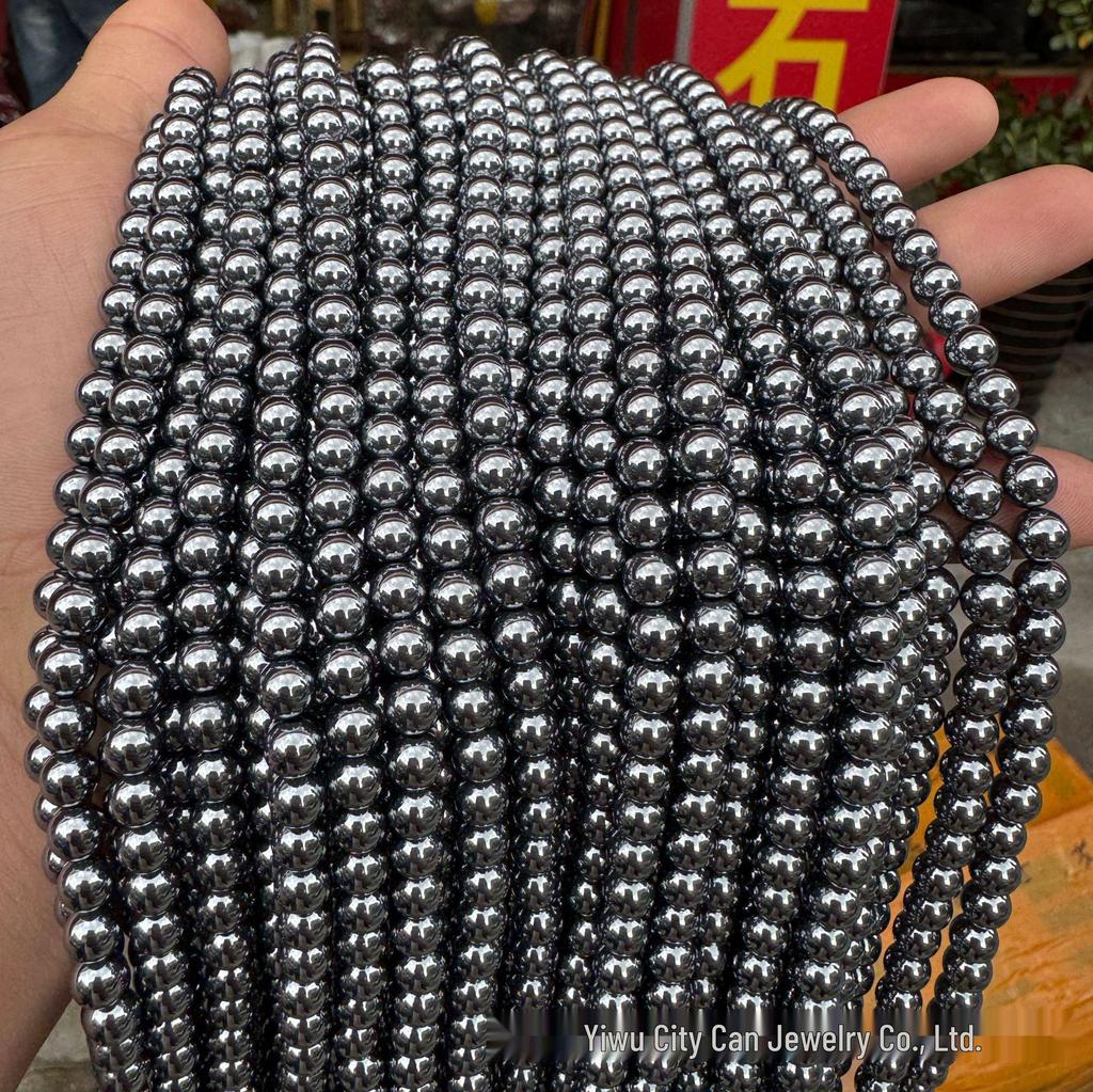 Натуральные Терahertz-Камень Круглые Бусины для DIY Высокая Теплопроводность Энергетические Браслеты