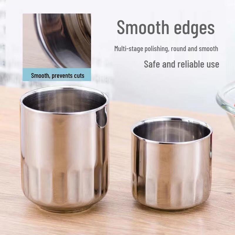 Shangqi Double-Wall Stainless Steel Mini Cups (4-Pack)