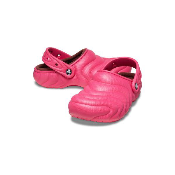 Crocs Классические кроссовки-сабо с подкладкой Overpuff Dragon Fruit Unisex, розовые 210059-6ZQ