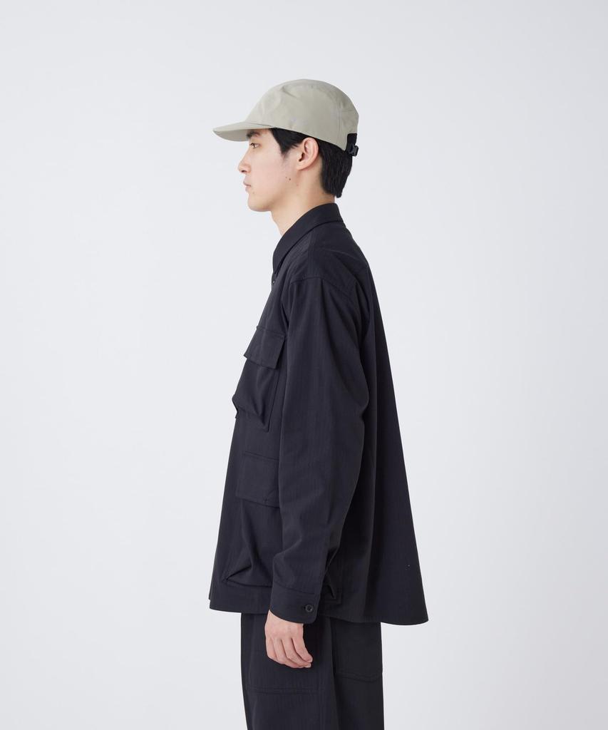 TAKIBI Herringbone Shirt Jacket Outerwear Jacket BLACK M [Snow Peak] SH-26SU004 Men's Women's