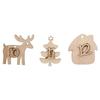 Clips Gift Bags Decor Countdown Hanging Tags Wooden Pendant Christmas Advent Calendar Number Label