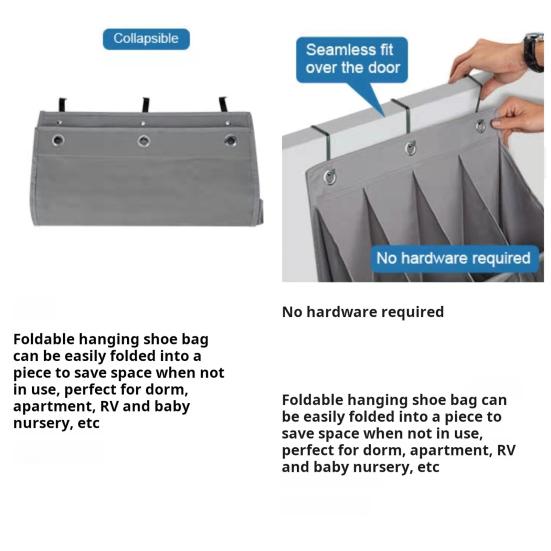 Дверной органайзер для обуви, подвесная сумка, большая вместимость, легкий доступ, простая установка, универсальный держатель для обуви, сумка для хранения