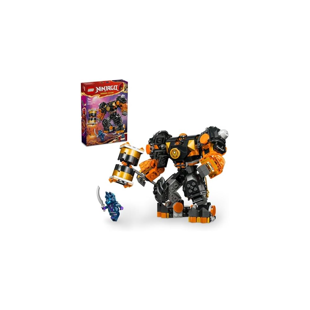 LEGO Ninjago Cole's Elemental Power Mech Suit Building Toy for Kids Ages 7-9