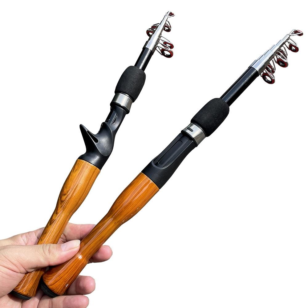 Приманка удочка 1,3 м 1,6 м 1,8 м карбоновая спиннинговая удочка для литья на приманку мини короткая легкая дорожная приманка