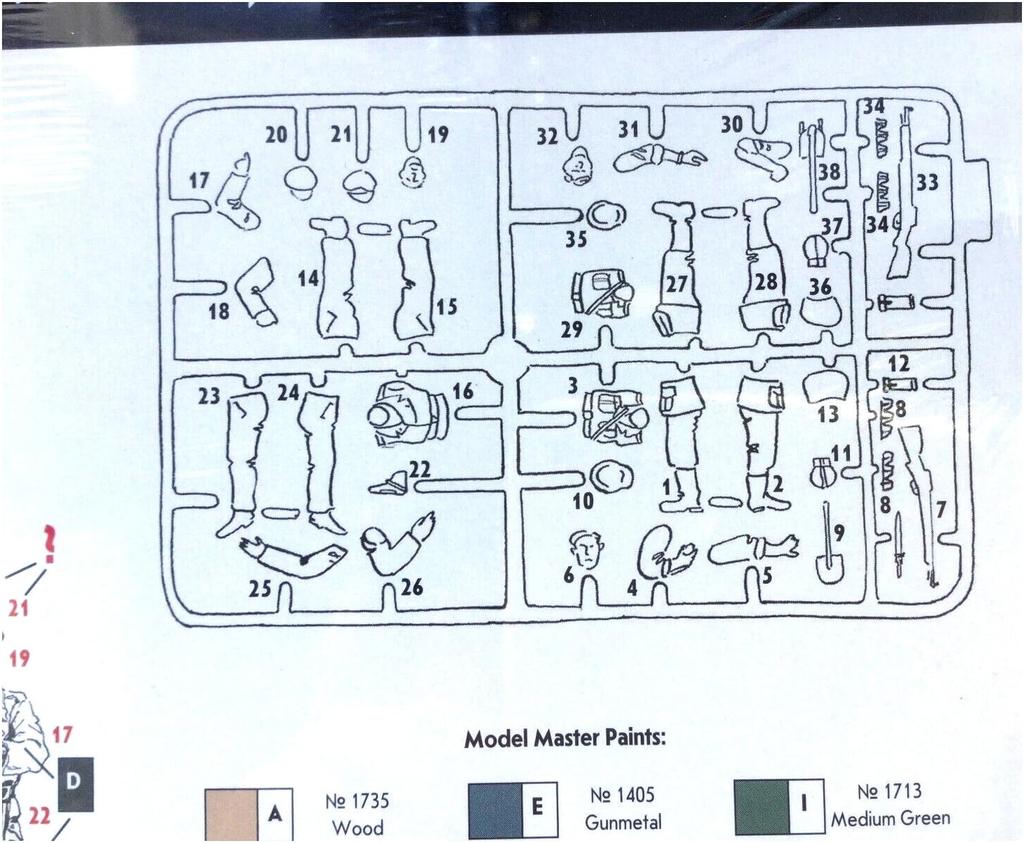 Master Box 1/35 Scale German Uncapped Infantryman and Tank Officer 1939-1942 (Set of 3) Plastic Model Kit MB35010