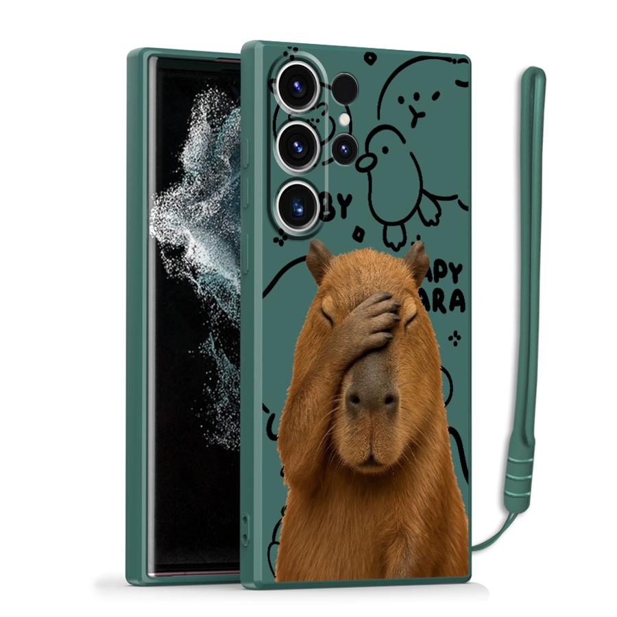 Капибара Не Хочет Смотреть Чехол для Телефона для Samsung Galaxy S26 S22 S24 Ultra Note 20 10 Ultra S23 S21 Plus S25 Edge S20 FE