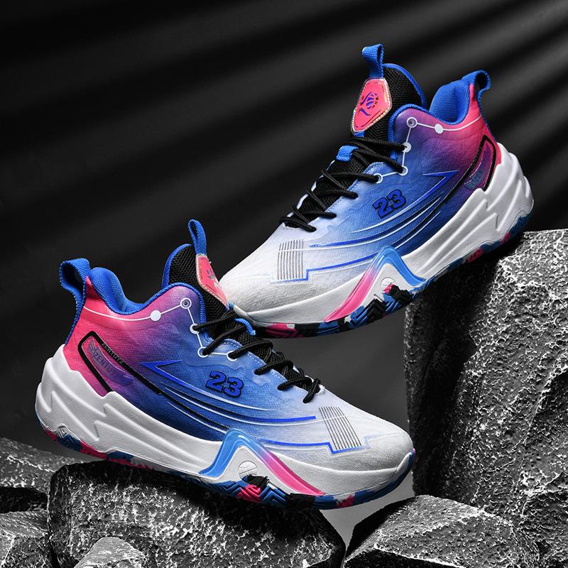 Basketball Shoes Mandarin Duck Trend Mesh Game Boots Male Student Sports Shoes Youth Actual Basketball Shoes Female
