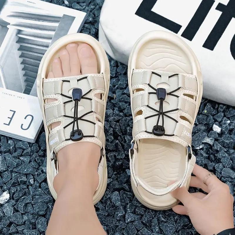 Fashion Outdoor Shoes for Men Driving Trend 2025 Eva Open Toe Non-slip Comfortable Original Barefoot Wholesale Styles Adult Man Sandals
