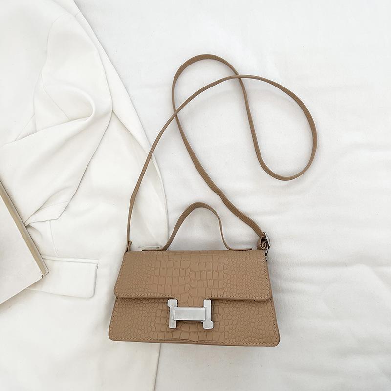 2025 новая модная маленькая квадратная сумка с каменным узором, нишевая сумочка, высокая ценность, сумка через плечо на одном плече, сумка-мессенджер женская