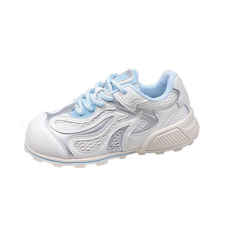 Туфли для моральной подготовки в стиле академии женские лето 2025 новые удобные и универсальные повседневные туфли на плоской подошве Forrest Gump сетчатые спортивные туфли