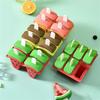 4pcs Watermelon Shape Ice Mold, Popsicle Maker with Cover, DIY Homemade Ice Cream Tool, Leakproof Design for Frozen Treats