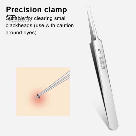 Инструмент для удаления угрей Пинцет из нержавеющей стали для удаления угрей для чистой кожи Пинцет для удаления угрей с противоскользящей ручкой Инструмент для извлечения угрей