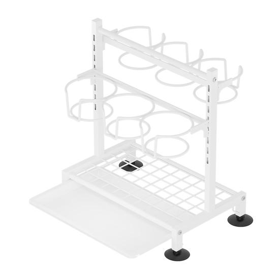Стойка для хранения бутылок с водой и поддоном для сбора капель. Прочная, несущая, нержавеющая, простая сборка.