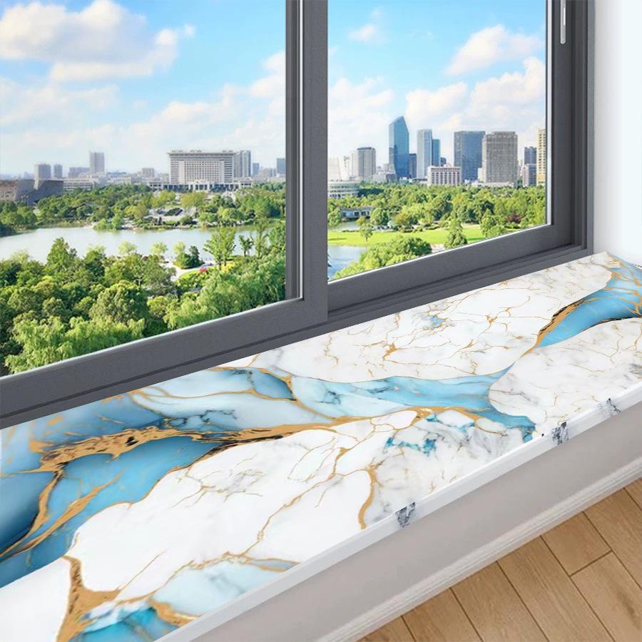 Синие обои с золотым тиснением, самоклеящиеся, роскошные, под мрамор, наклейка для реновации мебели, съемные самоклеящиеся обои для кухни