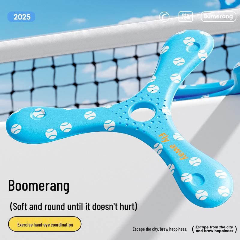 Детский мягкий трехлопастной бумеранг фрисби - Интерактивная игрушка для спорта и развлечений на открытом воздухе