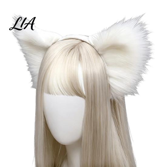Realistic Fox Ears for Women Fluffy Headband Costume Party, 3D Plush Ear Hair Accessories, Decorative Hairband Girls Party Dress Up Accessories