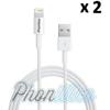 Lot of 2 White USB Charger Cables Compatible with iPad 2017 5th Generation Phonillico®