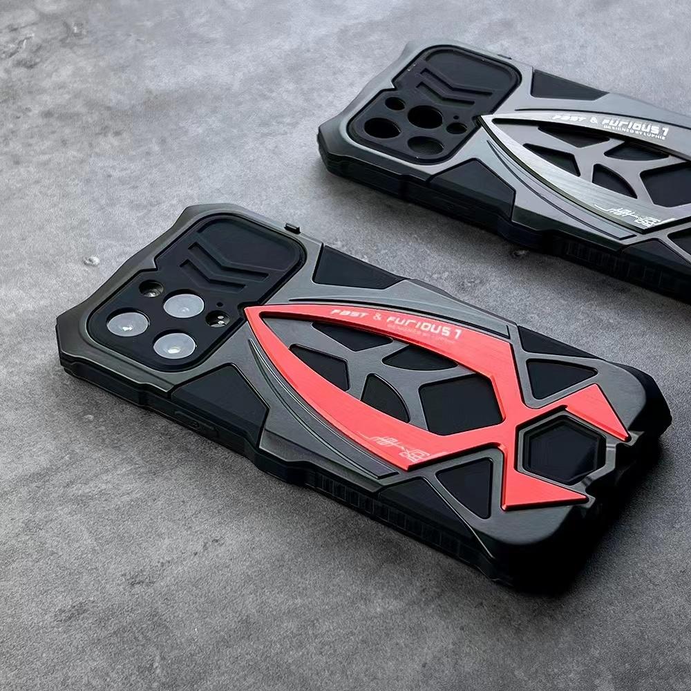 Luxury Armor Metal Phone Case for Iphone 15 Pro Max 14 13 Military Heavy Duty Full Cover Shockproof Funda with Protector Cover