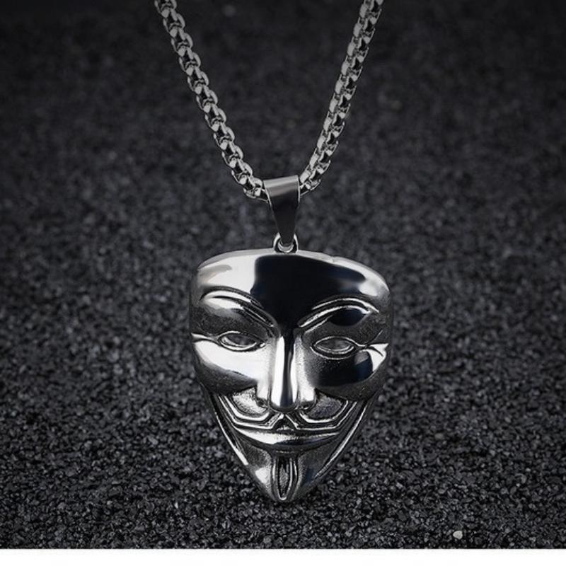 Featuring a Vengeful Killing Team Necklace and a Domineering High-end Couple Face Pendant Made of Titanium Steel