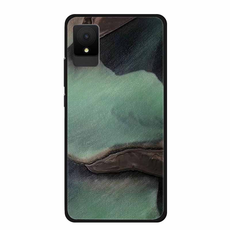For TCL 505 Phone Cases Back Cover For TCL 502 Black Edge Silicone TPU Funda for TCL505 Marble Soft Case Colorful Coque Bumper