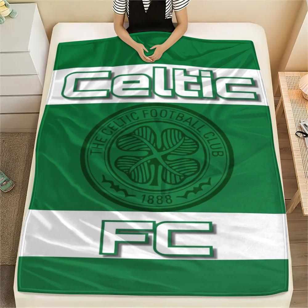 1Pc Celtic FC Print Flannel Blanket High Quality Warm Comfortable Cover for All Seasons Perfect for Gifts Home Decor