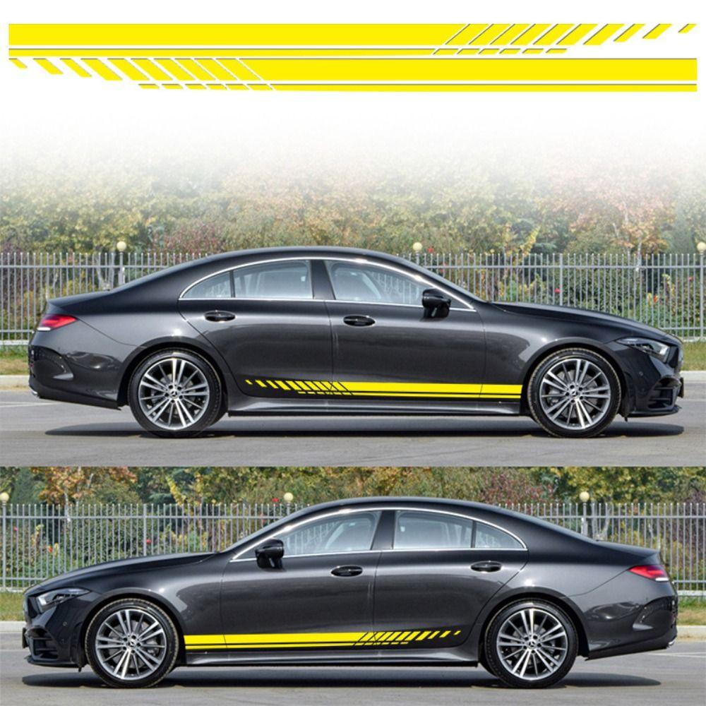 2Pcs Multi-color Car Side Stickers Universal Car Side Door Stripe Car Body Side Decal Off-Road