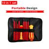 10Pcs Interchangeable Blade 500V Insulated Screwdriver Set With Case Magnetic For Home & Professional Electricians Repair Tools