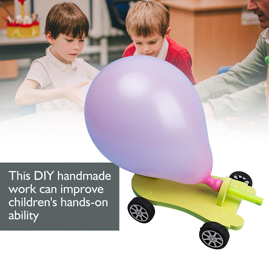 Детский научный эксперимент, обучающая модель автомобиля с воздушным шаром, самодельная сборная игрушка