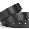 Brand Designer Craft DIY Genuine Leather Belt 3.3cm with Hole No Buckle Girdle Classic Waistband