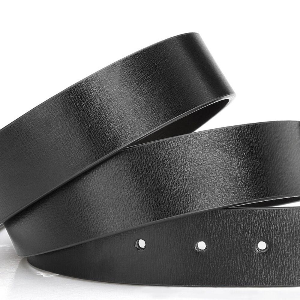 Brand Designer Craft DIY Genuine Leather Belt 3.3cm with Hole No Buckle Girdle Classic Waistband