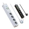 Сетевой фильтр с вилкой EU, защита от перегрузки, розетка-мультиразветвитель с 4 розетками переменного тока, 4 портами USB-A, 2 портами USB-C, сетевой фильтр для дома