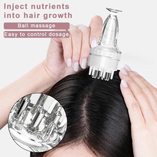 Портативный аппликатор для кожи головы, сыворотка для роста волос, питательное масло, мини-портативная жидкая массажная расческа для корней волос с масштабным дизайном, уход за волосами