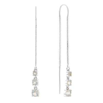 Серебряные серьги с натуральным топазом 1.98ct (2167419)