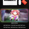 Nakano nino Коврик для мыши RGB Игровой коврик для мыши Большой светодиодный коврик Коврик для рабочего стола ПК Светящийся коврик для мыши Большие коврики для клавиатуры Настольный ковер с подсветкой