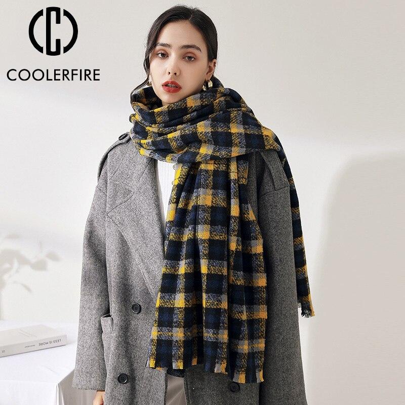 Женский шарф, кашемировый шарф, повязка на шею для женщин, шали, теплые обертывания, женское одеяло из пашмины, согревающие зимние шарфы AD2128