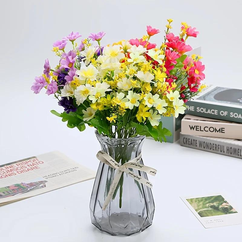 1 шт. Реалистичный букет ромашек с многоголовым дизайном - Элегантные искусственные цветы для домашнего декора и особых событий, Идеально для свадьбы