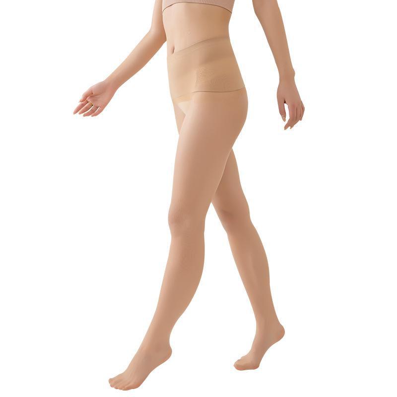 Бесшовные женские прозрачные колготки телесного цвета - Защита от затяжек, Нескользящие, Прочные