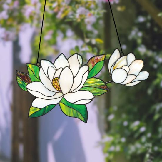 Flower Hanging Decoration Wall Art Window Hanging Ornament Double-Sided Floral Sun Catcher