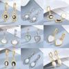 Elegant White Shell Silver Drop Earrings for Women Bohemian Jewelry Wedding Engagement Hoop Earrings Gifts
