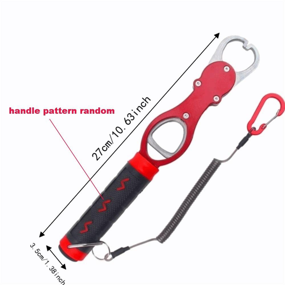 Heavy Duty Fishing Gripper Long Handle Fish Holder Weight Scale Fish Lip Gripper Fishing Tool