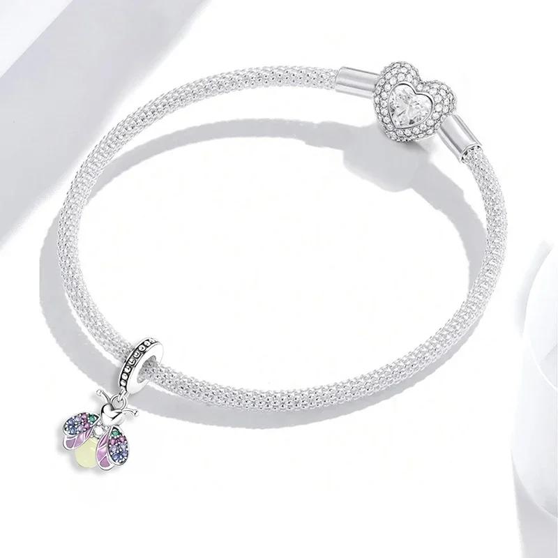 Аутентичные Медные Светящиеся Разноцветные Светлячки Пчела Декоративные Шармы Бусины Животное Подходит Для DIY Браслета Изготовление Тонких Ювелирных Изделий Подарок Персонализированных Украшений