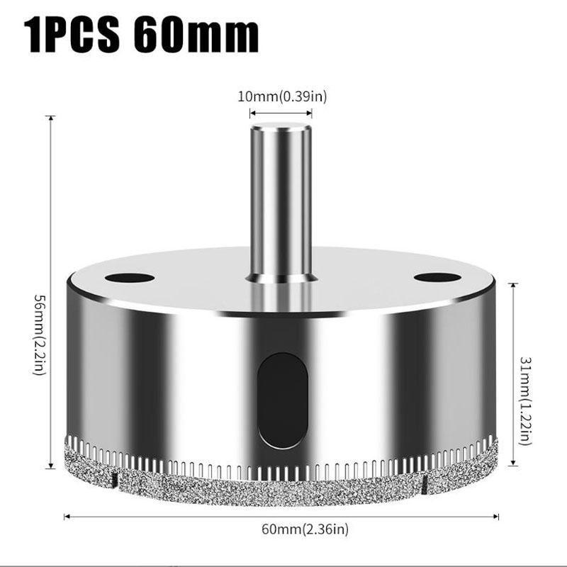 Алмазный перфоратор Интегрированное стальное сверло для стекла Плитка Стена Мрамор Перфоратор Гальваническое сверло Открывалка для стеклянных отверстий