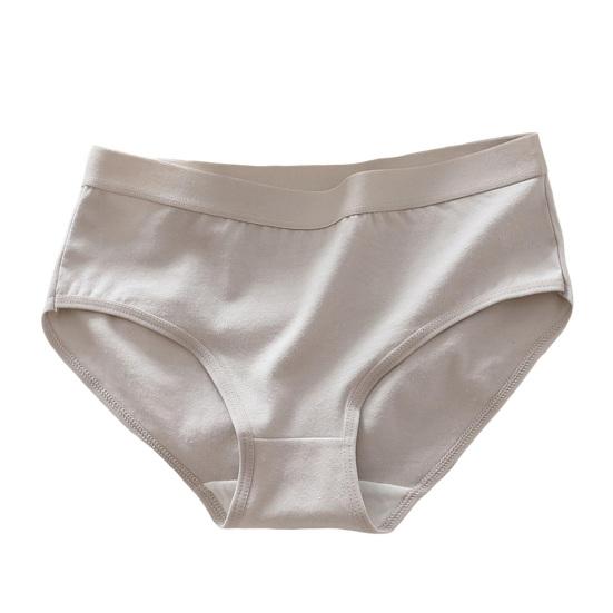 Женское хлопковое нижнее белье, эластичные трусы средней талии, женские бесшовные трусики с полным покрытием