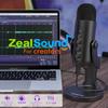 ZealSound USB Condenser PC Tabletop Unidirectional with Echo for Game PC Live Game LINE Live USB Mini High Sound Pickup Tabletop Microphone Stand