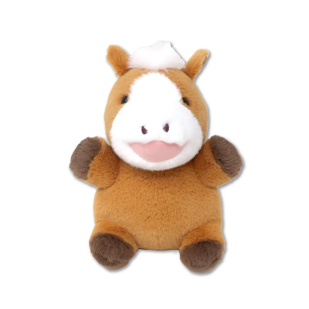 Naito Design Zodiac Pocha Horse Plush Year of the New Reiwa 8 Institute's Toy, Brown, 2026, Horse, Year's Day,